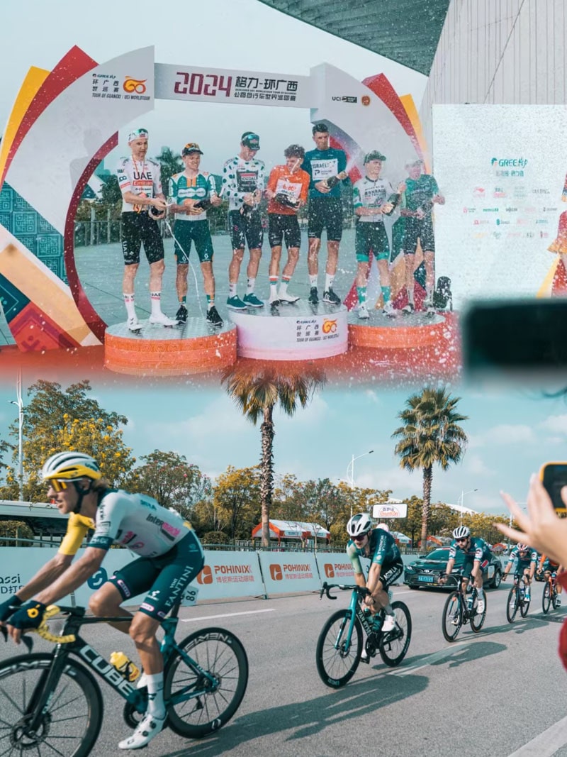 Co-brand cykling solbriller med 2024 UCI Worldtour/Tour of Guangxi